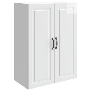 vidaXL Wandschrank Hochglanz Wei&szlig; 66 x 34,5 x 90 cm Holzwerkstoff