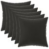vidaXL Kissen mit Kissen HEERLEN 6 Stk. Schwarz Polyester