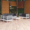 vidaXL 8-tlg. Garten-Lounge-Set mit Kissen Kiefer Massivholz
