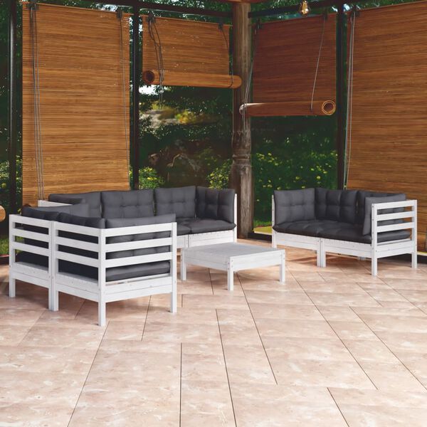 vidaXL 8-tlg. Garten-Lounge-Set mit Kissen Kiefer Massivholz