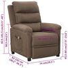 vidaXL Massagesessel Taupe Stoff