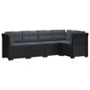 vidaXL 5-Sitzer Gartensofa mit Kissen Rattan-Look PP Anthrazit