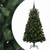 vidaXL K&uuml;nstlicher Weihnachtsbaum mit klappbaren Zweigen und Kugeln
