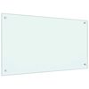 vidaXL K&uuml;chenr&uuml;ckwand Wei&szlig; 90x50 cm Hartglas