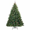 vidaXL K&uuml;nstlicher Weihnachtsbaum mit 300 LEDs Gr&uuml;n 240 cm PE und PVC