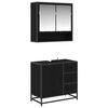vidaXL Badezimmerm&ouml;bel-Set 2 stk. Schwarz Eichen-Optik 65 x 33 x 60 cm