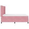 vidaXL Boxspringbett mit LED-Lichtleisten Rosa 140 x 200 cm Samt