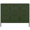 vidaXL Sideboard Olivgrün 100,5x39x79 cm Stahl