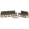 vidaXL Outdoor-Sofagarnitur 8 stk. Natur und Anthrazit