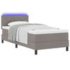 vidaXL Boxspringbett mit Matratze mit LED Taupe 90 x 200 cm Stoff