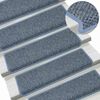 vidaXL Stufenmatten Selbstklebend Sisal-Optik 30Stk. 65x21x4cm Blau