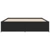 vidaXL Bettgestell Schwarz 180x200 cm Holzwerkstoff und Metall