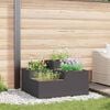 vidaXL Gartenblumentopf Schwarz 100 x 100 x 48 cm Stahl