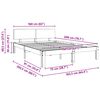 vidaXL Bettrahmen Wachsbraun 160 x 200 cm Massives Kiefernholz