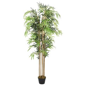 vidaXL Bambusbaum K&uuml;nstlich 500 Bl&auml;tter 80 cm Gr&uuml;n