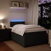 vidaXL Boxspringbett mit Matratze Schwarz 120x200 cm Samt