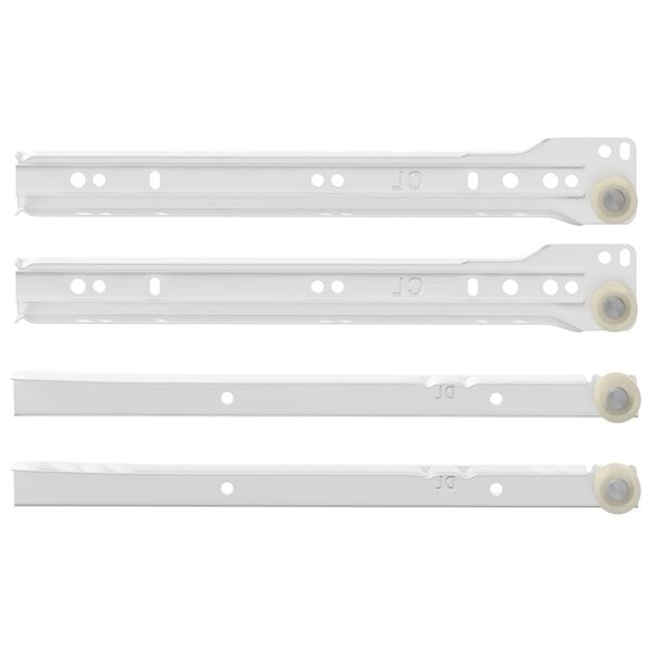 vidaXL Schubladenschiene 12 pcs Wei&szlig; 250 mm Stahl