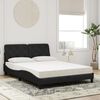 vidaXL Bett mit Matratze Schwarz 120x200 cm Samt
