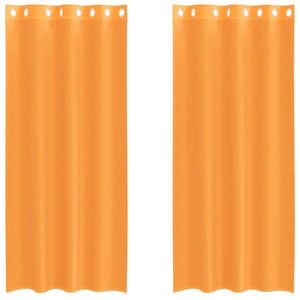 vidaXL Voile Vorh&auml;nge mit &Ouml;sen 2 Stk. Orange 140x225 cm