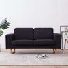 vidaXL 2-Sitzer-Sofa Stoff Schwarz