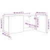 vidaXL TV-Schr&auml;nk Wandmontiert 4 pcs Artisan-Eiche Holzwerkstoff