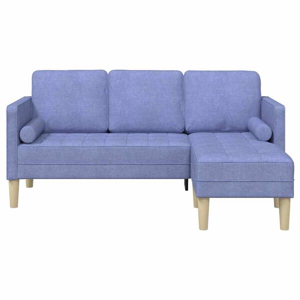 vidaXL Sofa Set mit Kissen Jeans blau Polyester