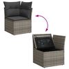 vidaXL Gartensofa-set mit Kissen 12 pcs Grau Poly-Rattan