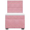 vidaXL Boxspringbett mit Matratze Rosa 90x190 cm Samt