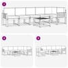vidaXL Outdoor-Sofagarnitur mit Kissen 7 pcs Nat&uuml;rlich und Hellgrau