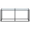 vidaXL Konsolentisch Weiß Marmor-Optik 180x35x75,5 cm Hartglas
