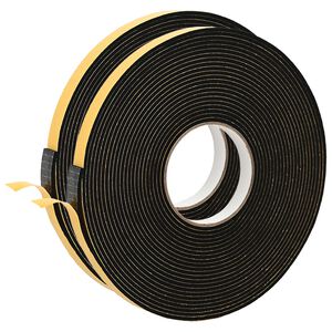 vidaXL Selbstklebendes Schaumstoffband 2 stk. Schwarz 15 mm x 10 m