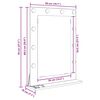 vidaXL Kosmetikspiegel Altholz 70 x 50 x 18 cm Holzwerkstoff und Glas