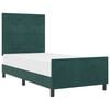 vidaXL Boxspringbett mit Kopfteil Dunkelgr&uuml;n 90 x 190 cm Samt