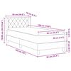vidaXL Boxspringbett mit Matratze mit Kopfteil Rosa 190 x 90 cm Samt