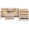 vidaXL 5-tlg. Garten-Lounge-Set mit Kissen Massivholz Kiefer
