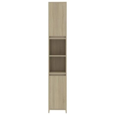vidaXL Badezimmerschrank Sonoma-Eiche 30x30x183,5 cm Holzwerkstoff