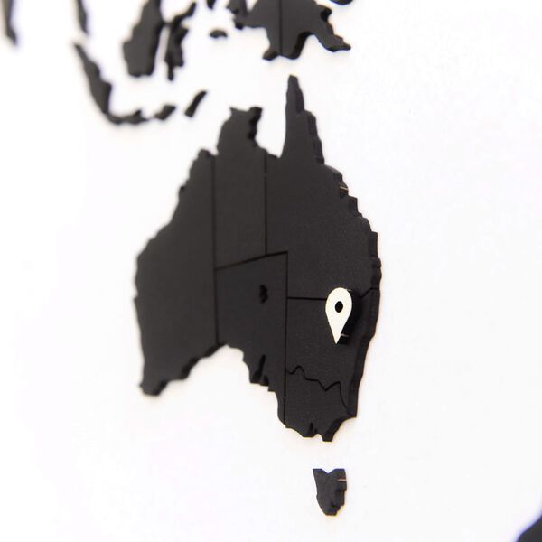 MiMi Innovations Weltkarte-Wanddeko Luxury Puzzle Schwarz 100x60 cm