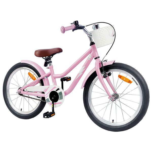 vidaXL Kinderfahrrad 18 Zoll f&uuml;r 5-7 Jahre alt Hellrosa