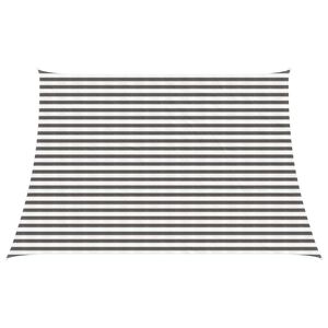vidaXL Sonnensegel 4 / 5 x 3 m HDPE Rechteckig Hellgrau und Wei&szlig;