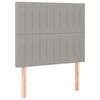 vidaXL Boxspringbett mit Matratze Hellgrau 90x200 cm Stoff