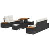 vidaXL Gartensofa-set 8 pcs Schwarz Poly-Rattan