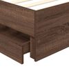 vidaXL Bettrahmen Braun Eichen-Optik 100 x 200 cm Ingenieurs Holz