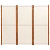 vidaXL 3-tlg. Raumteiler Cremeweiß 210x180 cm