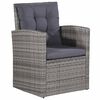 vidaXL 6-tlg. Garten-Lounge-Set mit Auflagen Poly Rattan Grau