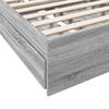 vidaXL Bettgestell mit Schubladen Grau Sonoma 90x190 cm Holzwerkstoff