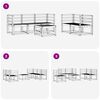 vidaXL Outdoor-Sofagarnitur mit Kissen 6 pcs Natur und Creme