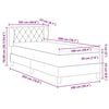 vidaXL Boxspringbett mit Matratze Dunkelblau 100 x 200 cm Samt