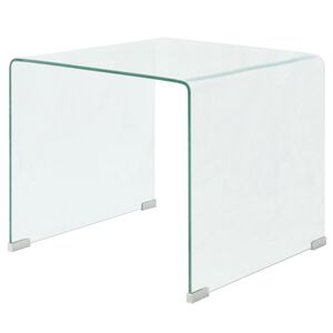 vidaXL Couchtisch aus geh&auml;rtetem Glas 49,5 x 50 x 45 cm Transparent