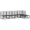vidaXL Garten-Sofa-Set mit Kissen 5 pcs Schwarz Aluminium