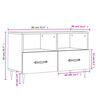 vidaXL TV-Schrank Hochglanz-Wei&szlig; 80x36x50 cm Holzwerkstoff